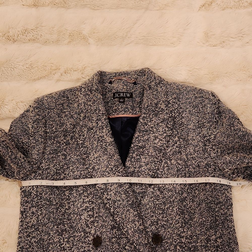J.Crew Relaxed double-breasted blazer in Italian flecked herringbone size 4 - Picture 10 of 16
